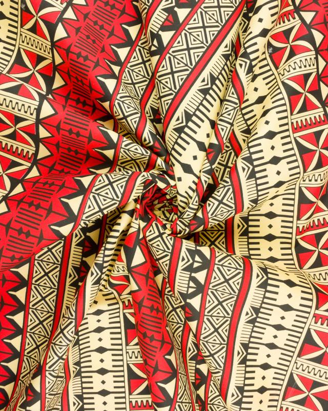 Polynesian fabric TURE Red - Tissushop